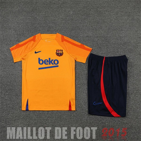 Maillot De Foot Entrainement Ensemble Complet Barcelona 22/23 Orange I Noir