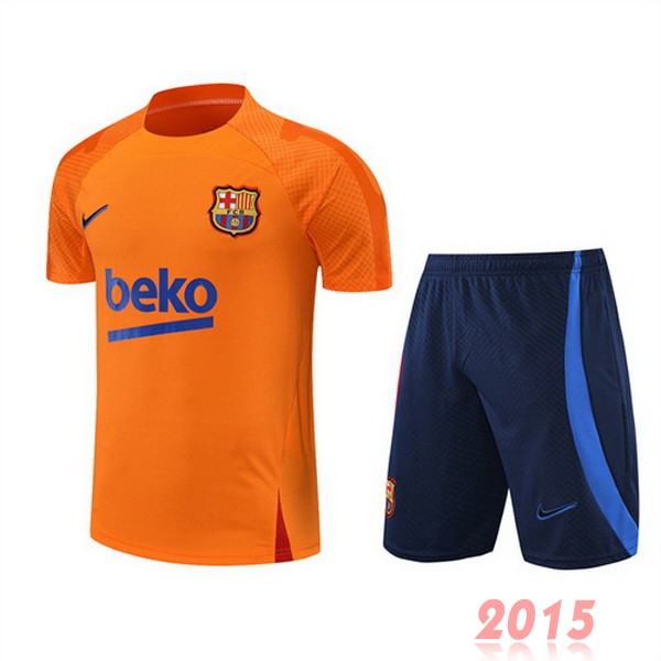 Maillot De Foot Entrainement Ensemble Complet Barcelona 22/23 Orange Noir