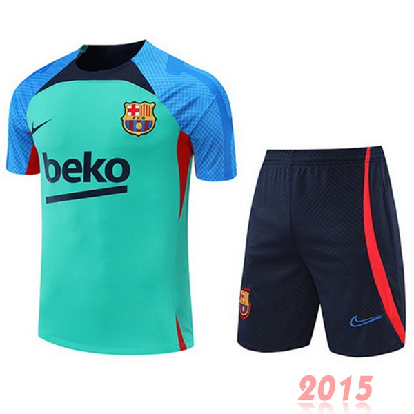 Maillot De Foot Entrainement Ensemble Complet Barcelona 22/23 Vert Bleu Rouge