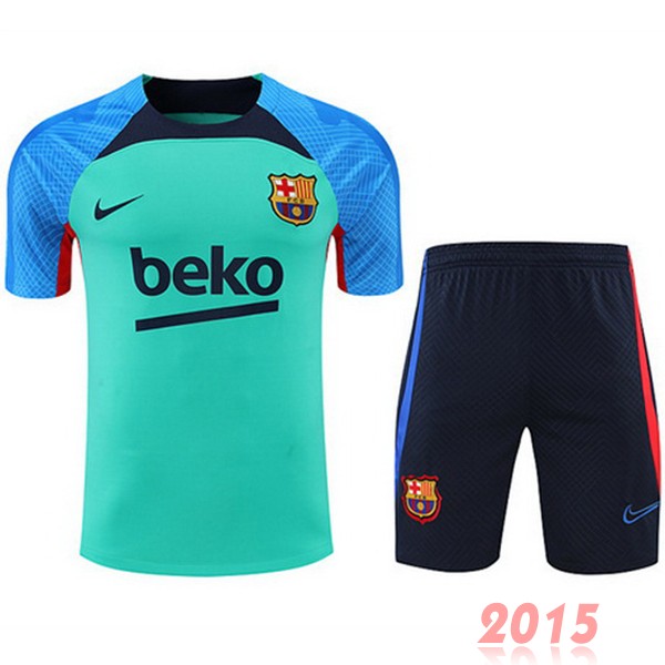Maillot De Foot Entrainement Ensemble Complet Barcelona 22/23 Vert Bleu Rouge