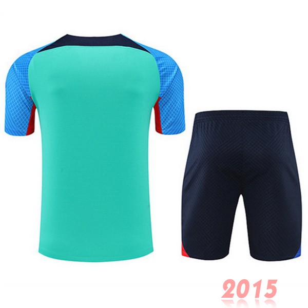 Maillot De Foot Entrainement Ensemble Complet Barcelona 22/23 Vert Bleu Rouge