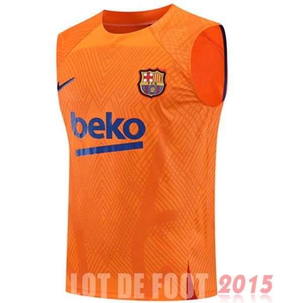 Maillot De Foot Entrainement Sans Manches Barcelona 22/23 Orange
