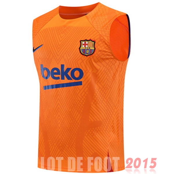 Maillot De Foot Entrainement Sans Manches Barcelona 22/23 Orange