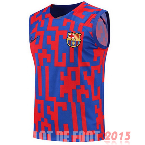 Maillot De Foot Entrainement Sans Manches Barcelona 22/23 Rouge Bleu