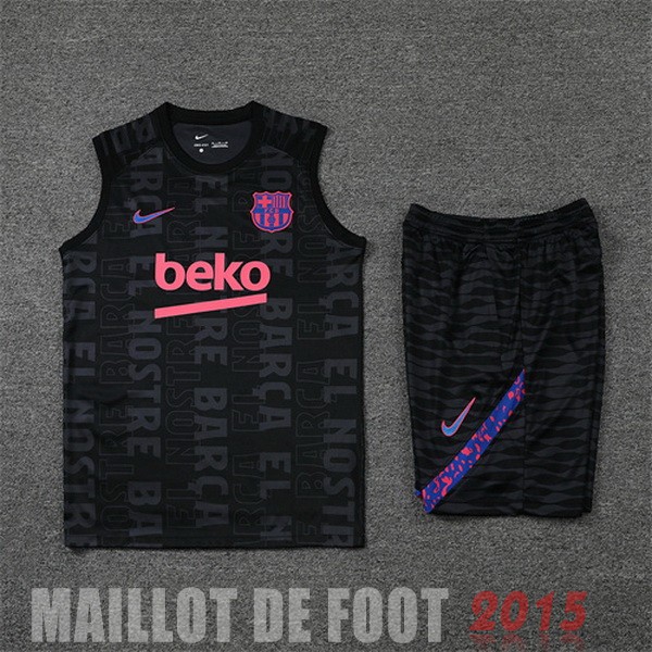 Maillot De Foot Entrainement Sans Manches Ensemble Complet Barcelona 22/23 Noir Purpura