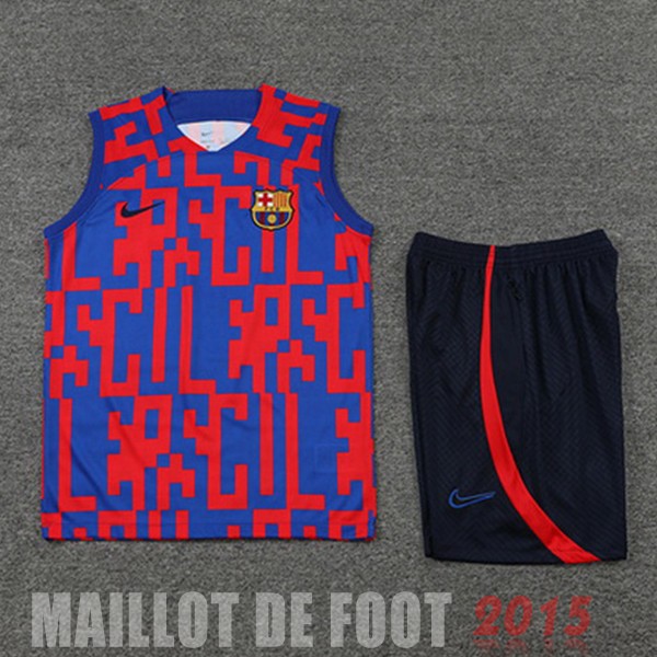 Maillot De Foot Entrainement Sans Manches Ensemble Complet Barcelona 22/23 Rouge Bleu
