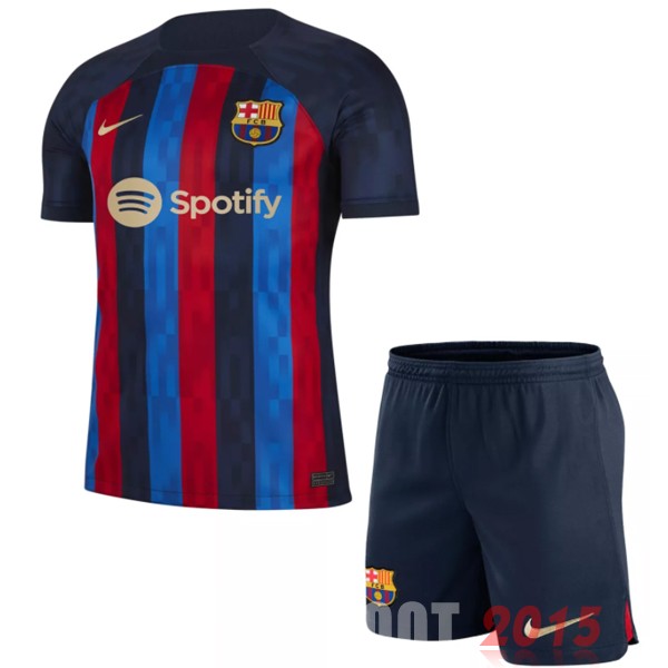 Maillot De Foot Domicile Conjunto De Enfant Barcelona 22/23 Bleu Rouge