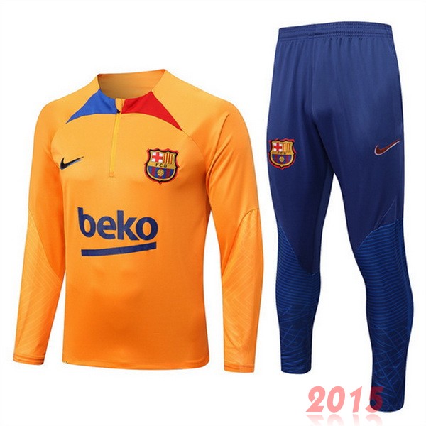 Maillot De Foot Survêtements Enfant Barcelona 22/23 Orange Bleu