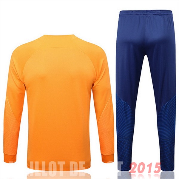 Maillot De Foot Survêtements Enfant Barcelona 22/23 Orange II Bleu