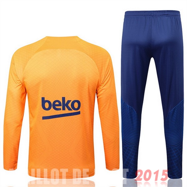 Maillot De Foot Survêtements Enfant Barcelona 22/23 Orange I Bleu