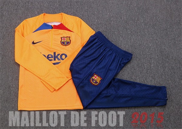 Maillot De Foot Survêtements Enfant Barcelona 22/23 Orange I Bleu
