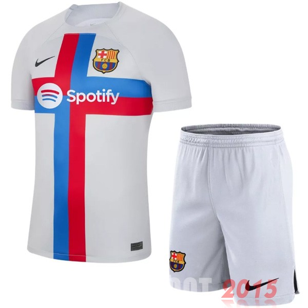 Maillot De Foot Third Conjunto De Enfant Barcelona 22/23 Gris