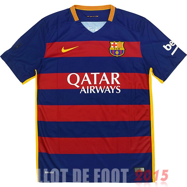 Maillot De Foot Domicile Maillot Barcelona Rétro 2015 2016 Bleu Rouge