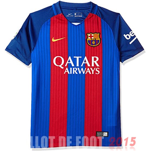 Maillot De Foot Domicile Maillot Barcelona Rétro 2016 2017 Bleu Rouge