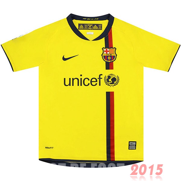 Maillot De Foot Exterieur Maillot Barcelona Rétro 2008 2009 Jaune