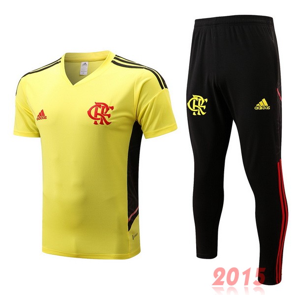 Maillot De Foot Entrainement Ensemble Complet Flamengo 22/23 Jaune Noir