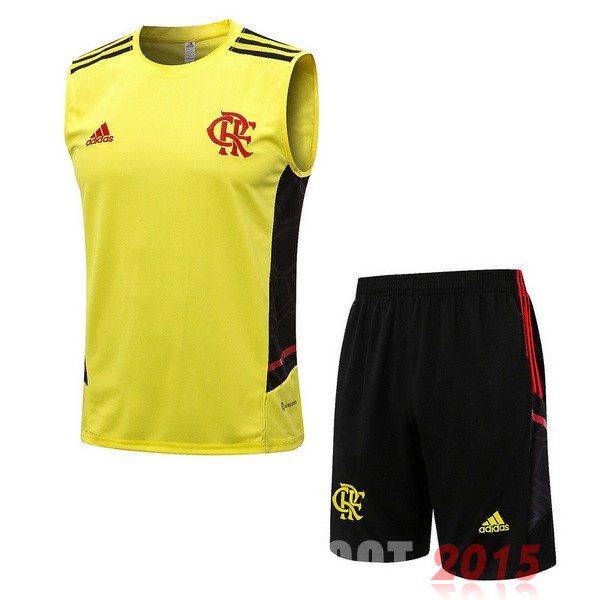 Maillot De Foot Entrainement Sans Manches Ensemble Complet Flamengo 22/23 Jaune