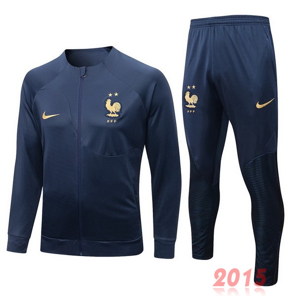 Maillot De Foot Survêtements France 2022 Bleu IIII Marine