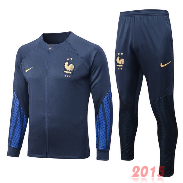 Maillot De Foot Survêtements France 2022 Bleu III Marine