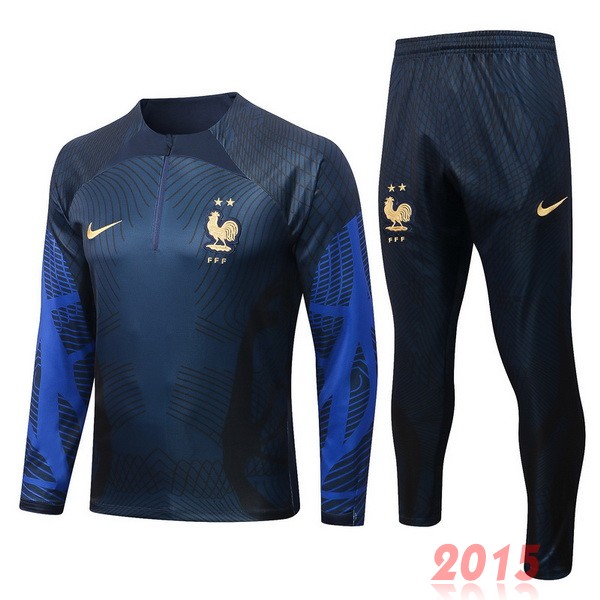 Maillot De Foot Survêtements France 2022 Bleu II Marine