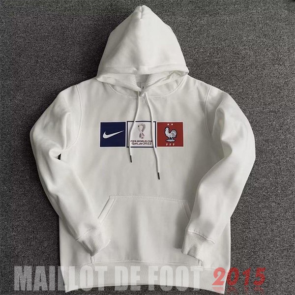 Maillot De Foot Sweats à Capuche France 2022 Blanc