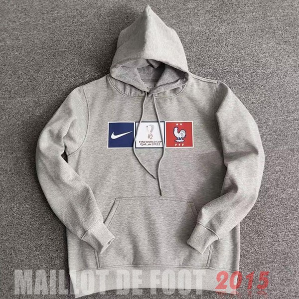 Maillot De Foot Sweats à Capuche France 2022 Gris