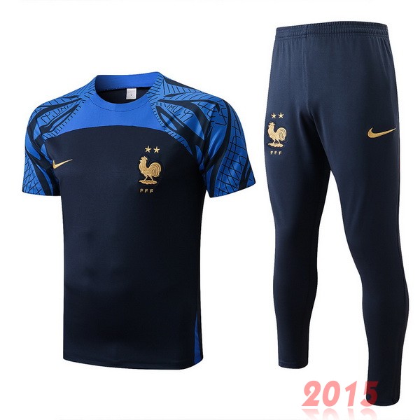 Maillot De Foot Entrainement Ensemble Complet France 2022 Bleu I Marine