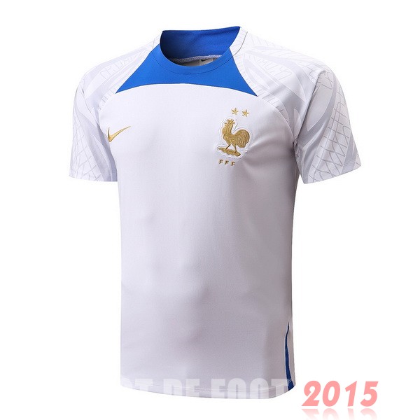 Maillot De Foot Entrainement France 2022 Blanc Bleu