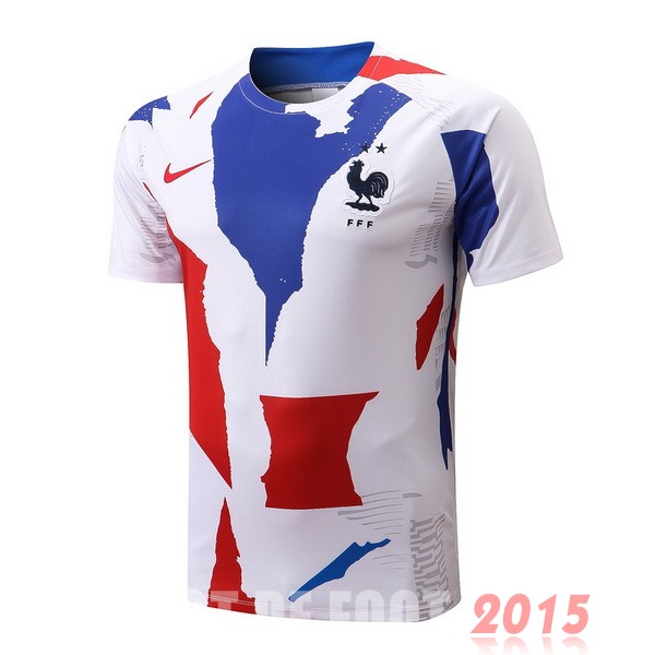 Maillot De Foot Entrainement France 2022 Blanc Bleu Rouge