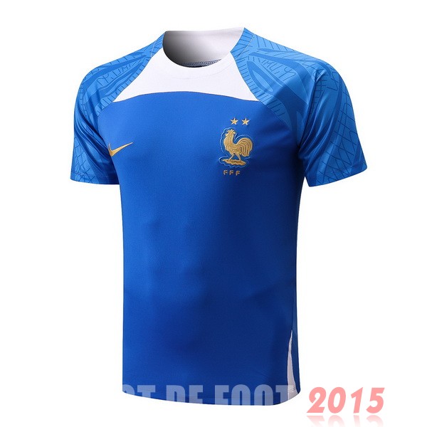 Maillot De Foot Entrainement France 2022 Bleu Blanc