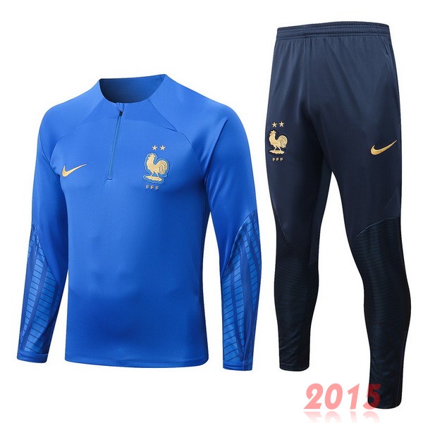 Maillot De Foot Survêtements Enfant France 2022 II Bleu