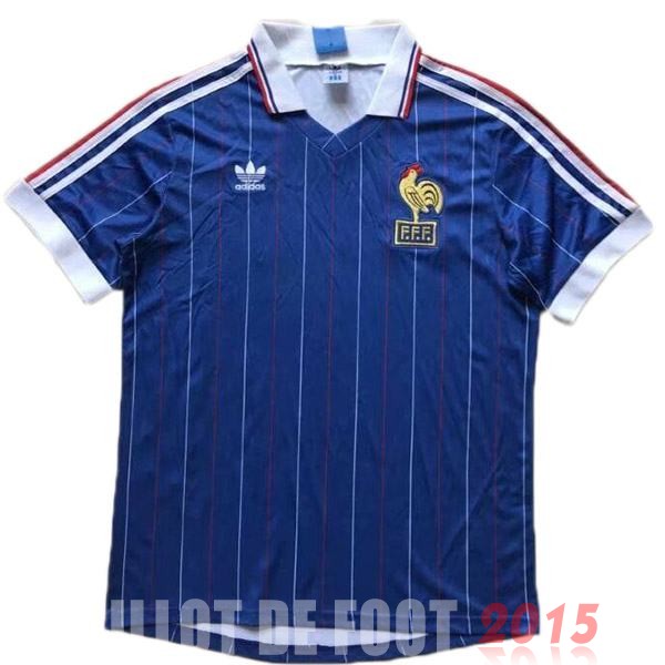 Maillot De Foot Domicile Maillot France Rétro 1980 1982 Bleu