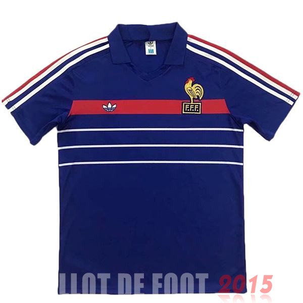 Maillot De Foot Domicile Maillot France Rétro 1983 1985 Bleu