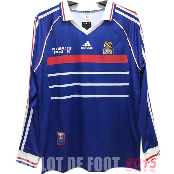 Maillot De Foot Domicile Manches Longues AC Milan Rétro 1998 Bleu