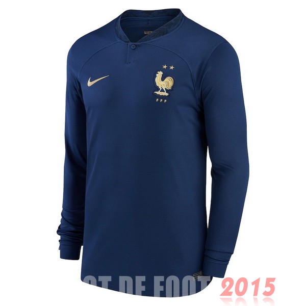 Maillot De Foot Thailande Domicile Manches Longues France 2022 Bleu