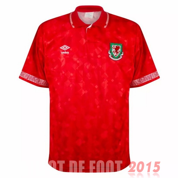 Maillot De Foot Domicile Maillot Pays de Galles Rétro 1991 Rouge