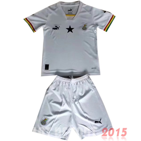 Maillot De Foot Domicile Conjunto De Enfant Ghana 2022 Blanc