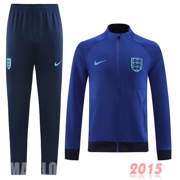 Maillot De Foot Ensemble Complet Ensemble longue fermeture éclair vêtements De Sport Angleterre 2022 I Bleu