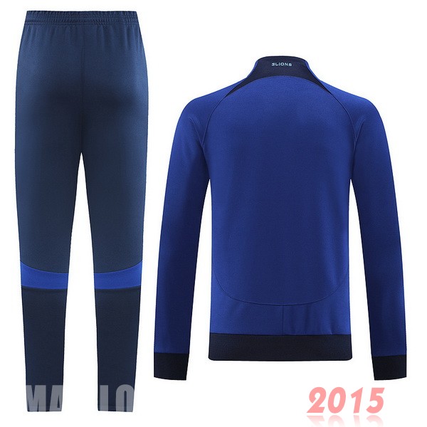 Maillot De Foot Ensemble Complet Ensemble longue fermeture éclair vêtements De Sport Angleterre 2022 I Bleu