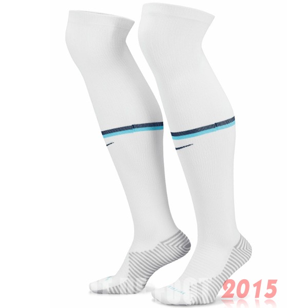 Maillot De Foot Domicile Chaussette Enfant Angleterre 2022 Blanc Bleu