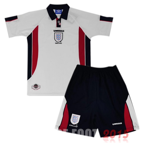 Maillot De Foot Domicile Conjunto De Enfant Angleterre Rétro 1998 Blanc