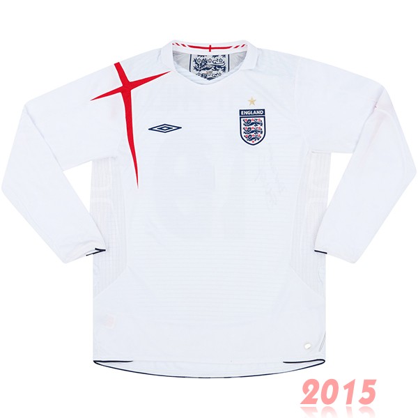 Maillot De Foot Domicile Maillot Manches Longues Angleterre Rétro 2006 Blanc