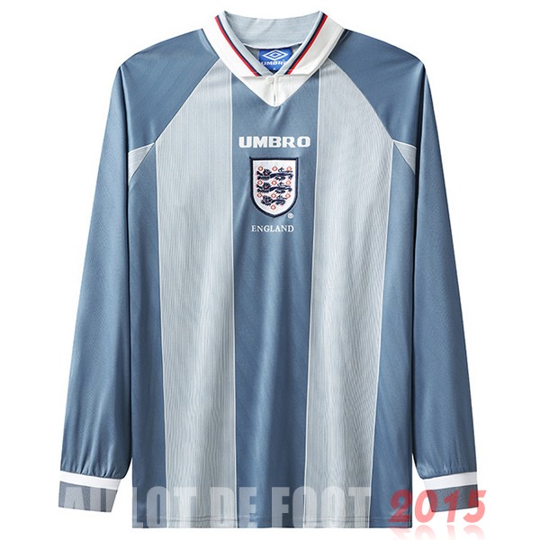 Maillot De Foot Exterieur Maillot Manches Longues Angleterre Rétro 1996 Bleu