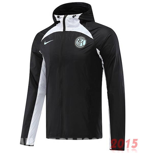 Maillot De Foot Coupe Vent Inter Milán 22/23 Noir Blanc