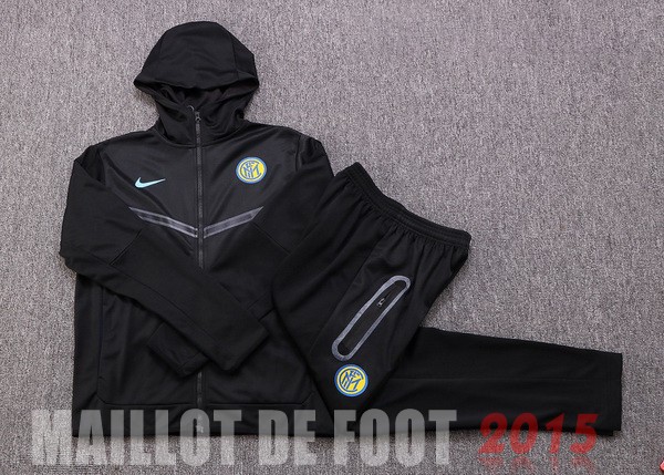Maillot De Foot Sweat Shirt Capuche Inter Milán 22/23 Noir