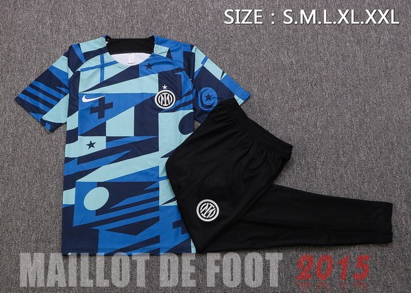 Maillot De Foot Entrainement Ensemble Complet Inter Milán 22/23 Bleu Noir