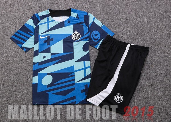 Maillot De Foot Entrainement Ensemble Complet Inter Milán 22/23 Bleu Vert Noir