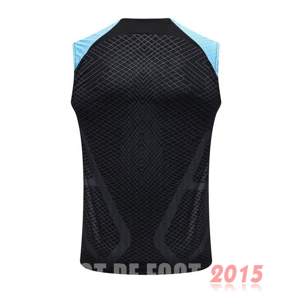 Maillot De Foot Entrainement Sans Manches Inter Milán 22/23 Noir Bleu
