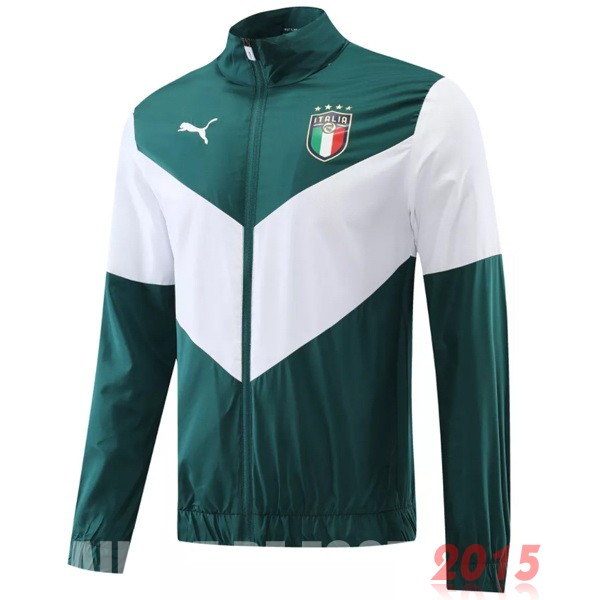 Maillot De Foot Coupe Vent Italie 2022 Vert Blanc