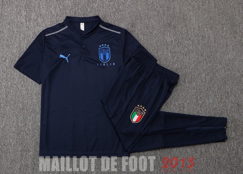 Maillot De Foot Ensemble Complet Polo Italie 2022 Bleu Marine